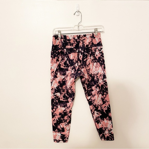 Sweaty Betty The Power 7/8 Leggings Pink Navy Print High Waist - Picture 10 of 13